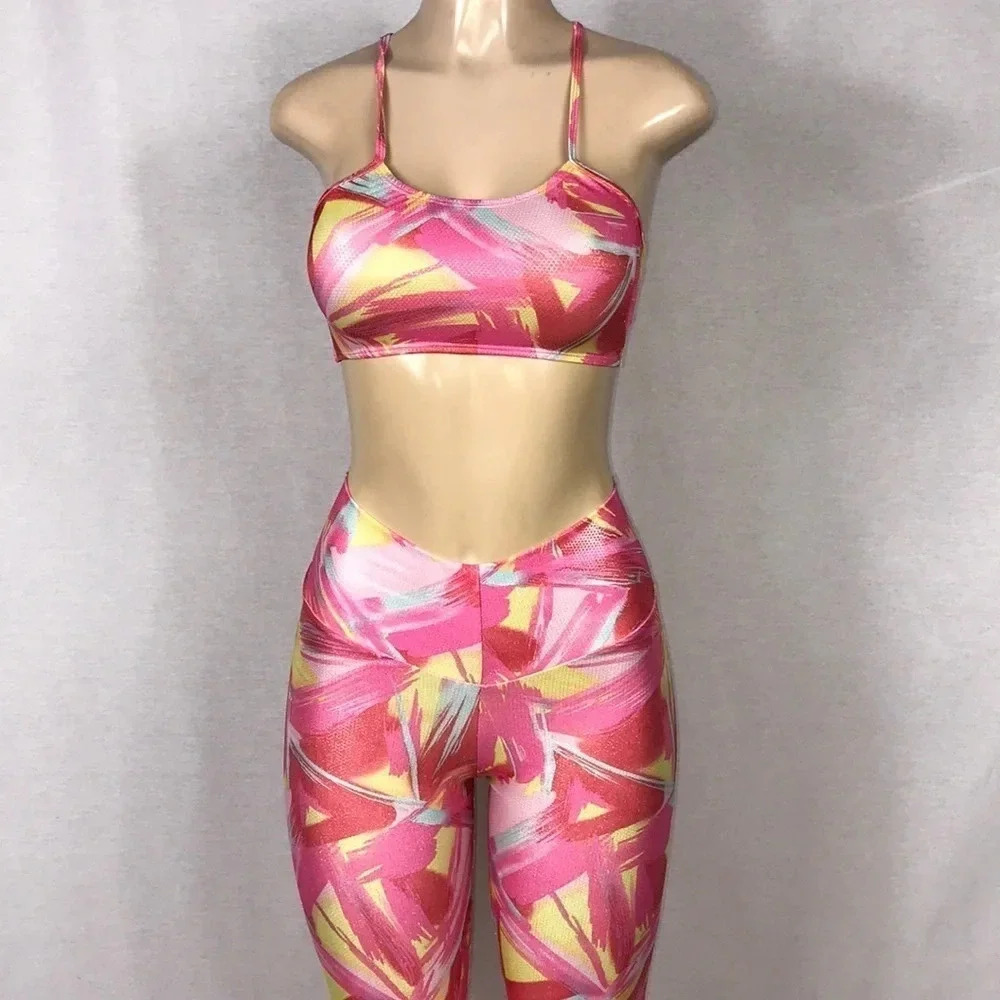 Zuliana Designer Activewear Two Piece Set Made In USA NWT - Picture 5 of 8